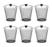 Lot de 6 lombricomposteurs avec Couvercle, bac à Compost Souterrain en Maille métallique pour déchets de Cuisine et Jardin, bac à Compost extérieur pour décomposition Naturelle - bacs vers pou