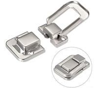 Lot de 6 loquets en fer avec revêtement en nickel pour sécuriser les valises de voyage, les boîtes de rangement et les coffres anciens avec fonction d'ouverture