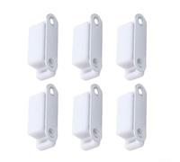 Lot de 6 loquets magnétiques robustes pour maison, bureau, garage, école, utilisation sur meubles et unités de rangement (blanc)