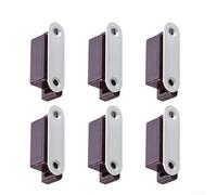 Lot de 6 loquets magnétiques robustes pour placard de cuisine, placard, tiroir, meubles, coque en ABS facile à installer (vis non incluses) (marron)