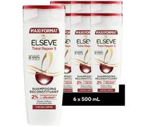 [LOT DE 6] L'Oréal Paris Elseve Total Repair 5 Shampooing Cheveux Abîmés 500ml