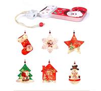 Lot de 6 lumières décoratives de Noël à DEL avec cinq étoiles pointues en forme de lettres décoratives pour les réunions et les célébrations