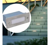 Lot de 6 lumières LED encastrées pour escalier chemin 44x111x56mm vidaXL