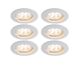 Lot de 6 luminaires encastrables, spots, éclairage en aluminium, orientables Paulmann 994.73