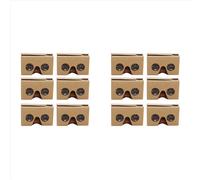 Lot de 6 lunettes 3D pour Cardboard V2 VR 4,5-6 pouces + bandeau