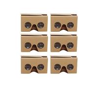 Lot de 6 lunettes 3D pour smartphone Cardboard V2 VR 4,5 à 6 pouces + bandeau
