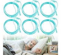 Lot de 6 lunettes de nez à oxygène : 5 m - Pour appareil à oxygène, tube à oxygène,Canule Nasale,Canule À Oxygène,lunettes de nez avec tube O2 de 500 cm-Pour appareil à oxygène, thérapie respiratoire