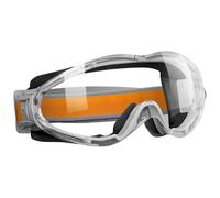Lot de 6 lunettes de protection noires anti-buée - Verres en polycarbonate - Bandeau réglable - S'adapte aux lunettes - Protection synthétique contre les éclaboussures - Pour laboratoires