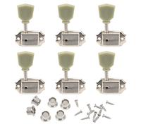 Lot de 6 m caniques Yootones style vintage pour guitare (3L3R), compatibles avec les guitares Les Paul et Epiphone (argent es)