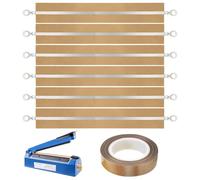 Lot de 6 machines à sceller à chaud - Pièces de rechange - 3 mm - Avec bandes de tissu résistantes à la chaleur de 10 m - Pour machine à sceller à chaud - 300 mm - La plupart des coques en fer