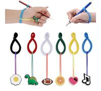 Lot de 6 Manches pour Crayons- Entraîneur Ergonomique pour l’Écriture - Aide à la Tenue du Crayon - Droitiers et Gauchers - 6 Couleurs