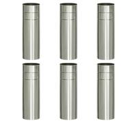 Lot de 6 manchons de cache pour douille, manchons métalliques pour lustres en cristal, design cylindre doré, pour luminaires de style européen, usage prolongé et supporte la chaleur