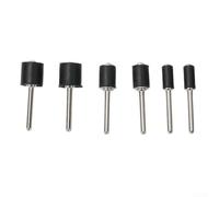 Lot de 6 mandrins de tambour de sable pour outils rotatifs Têtes en caoutchouc pour façonnage du bois et de la fibre de verre