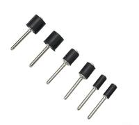 Lot de 6 mandrins en caoutchouc pour outil rotatif avec tige de 1/8" - Compatible avec Dremel 3000 4000 8200, accessoires de tambour de ponçage en 12,7 mm, 9,5 mm, 6,35 mm