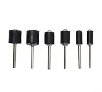 Lot de 6 mandrins en caoutchouc pour outils rotatifs, ponçage à tige de | Mandrins de ponçage rotatifs, support de tambour en caoutchouc, accessoires compatibles Dremel, bande de ponçage pour