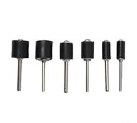 Lot de 6 mandrins en caoutchouc pour outils rotatifs - Supports de tambour de ponçage à tige de 2,35 mm et 3,17 mm - Kit de polissage pour rainurage en bois et fibre de verre