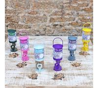 Lot de 6 mangeoires à oiseaux recyclées (multicolore)