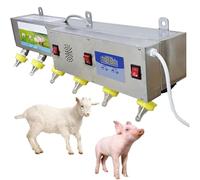 Lot de 6 mangeoires automatiques pour porcelets et agneaux, lait et eau à température constante, simulation sonore, dispositif d'allaitement 220 V