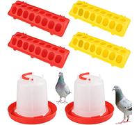Lot de 6 mangeoires pour Poussins - Mangeoire à Oiseaux - Petite mangeoire à volaille à Rabat - pour Pigeons, Poulets, Petites mangeoires à volaille
