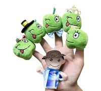Lot de 6 marionnettes à doigts en peluche pour raconter des histoires - Peluche interactive favorisant le développement - Pour des histoires de bonne nuit et une stimulation sensorielle