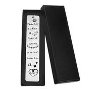 Lot de 6 marque-pages amusants en acier inoxydable pour enseignants - Graduation - En acier inoxydable - Accessoires délicats pour livre de Noël, anniversaire de mariage, remise de diplôme