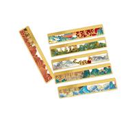 Lot de 6 marque-pages creux pour livre et lecture, marque-page, règle créative, peinture à l'huile