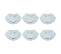 Lot de 6 marque-pages en cuir antidérapant - Motif visage souriant - Pour les amateurs de livres - PVC souriant