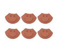 Lot de 6 marque-pages en cuir PU avec visage souriant pour journal, planificateur, pages d'angle en cuir, marqueurs pour les amateurs de livres, aide à la lecture, clips d'angle pour manuels scolaires