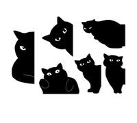 Lot de 6 marque-pages magnétiques assortis pour femmes, enseignants, étudiants, amateurs de livres, pour l'école, le bureau, la maison, les marque-pages magnétiques en forme de chat Kawaii