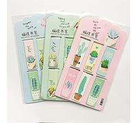 Lot de 6 marque-pages magnétiques en forme de cactus - Papeterie Kawaii - Fournitures scolaires et de bureau - Traitement durable