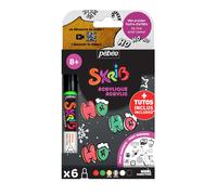 Lot de 6 marqueurs acryliques SKRIB - Pébéo - Noël