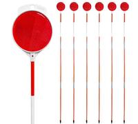 Lot de 6 marqueurs d'allée réfléchissants double face de 122 cm, réflecteurs rouges et blancs haute visibilité pour chasse-neige, parkings, allées