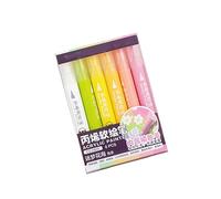 Lot de 6 marqueurs de peinture acrylique avec pointe pinceau pour dessin, fabrication de cartes, scrapbooking, journal, coloriage