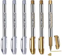 Lot De 6 Marqueurs Métalliques, Stylos D'écriture Lisses, Marqueurs D'art, Stylos De Peinture À Paillettes, Stylos De Peinture Pour Cartes De V?Ux, Utilisés Pour La Fabrication De Cartes À