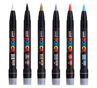 Lot De 6 Marqueurs Posca Pcf-350 Pointe Pinceau