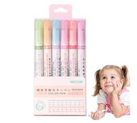 Lot de 6 marqueurs surligneurs de forme : 6 feutres de couleur pour écrire un journal de planification, marqueurs pour prendre des notes | Kit d'accessoires de