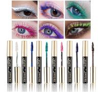 Lot de 6 mascaras colorés imperméables à séchage rapide pour cils volumineux Effet faux cils sans écaillage ni agglutination