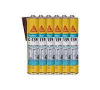Lot de 6 mastic-colle à prise rapide SIKA Sikaflex G 139 - Marron - 300ml