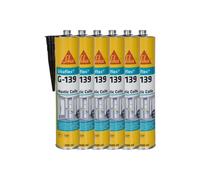 Lot de 6 mastic-colle à prise rapide SIKA Sikaflex G 139 - Noir - 300ml