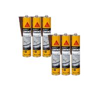 Lot de 6 mastic-colles souples SIKA Sika Fixotuile - Terre cuite - 300ml
