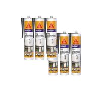Lot de 6 mastic silicone SIKA SikaSeal 109 Menuiserie - Anthracite - 300ml