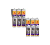 SIKA Lot de 6 Mastic Silicone SikaSeal 109 Menuiserie - Gris - 300ml
