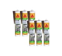 Lot de 6 mastics acryliques spécial façade - SIKA SikaSeal 107 Joints et Fissure - Acajou - 300ml