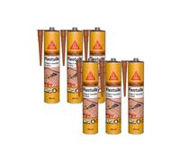 Lot de 6 mastics colle souple SIKA Sika Fixotuile - Terre cuite - 300ml
