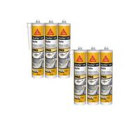 Lot de 6 mastics colles Auto SIKA Sikaflex 149 - Blanc - 300 ml