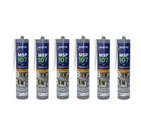 Lot de 6 mastics MS polymères de fixation et étanchéité 290 ml noir - BOSTIK MSP107-NOIRx6