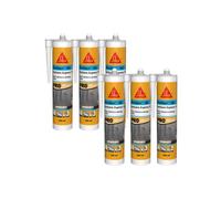 Lot de 6 mastics silicone à séchage rapide SIKA SikaSeal-182 Sanitaire Express 1h - Transparent - 300ml