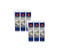 Lot de 6 mastics silicone universel SIKA Sikasil-P Marine - Transparent - 300ml