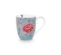 Lot de 6 Maxi mugs XL Flower Festival Bleu clair 450ml Pip Studio