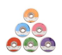 Lot de 6 mèches à dessouder pour réparation de fil de cuivre pour réparation électronique, kit d'outils à ventouse en étain haute absorption, longueur 1,5 m, largeurs assorties 1 à 3,5 mm